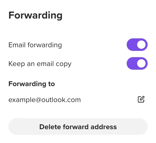 Email forwarding.
