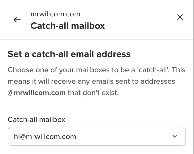 A catch-all (fallback) mailbox.